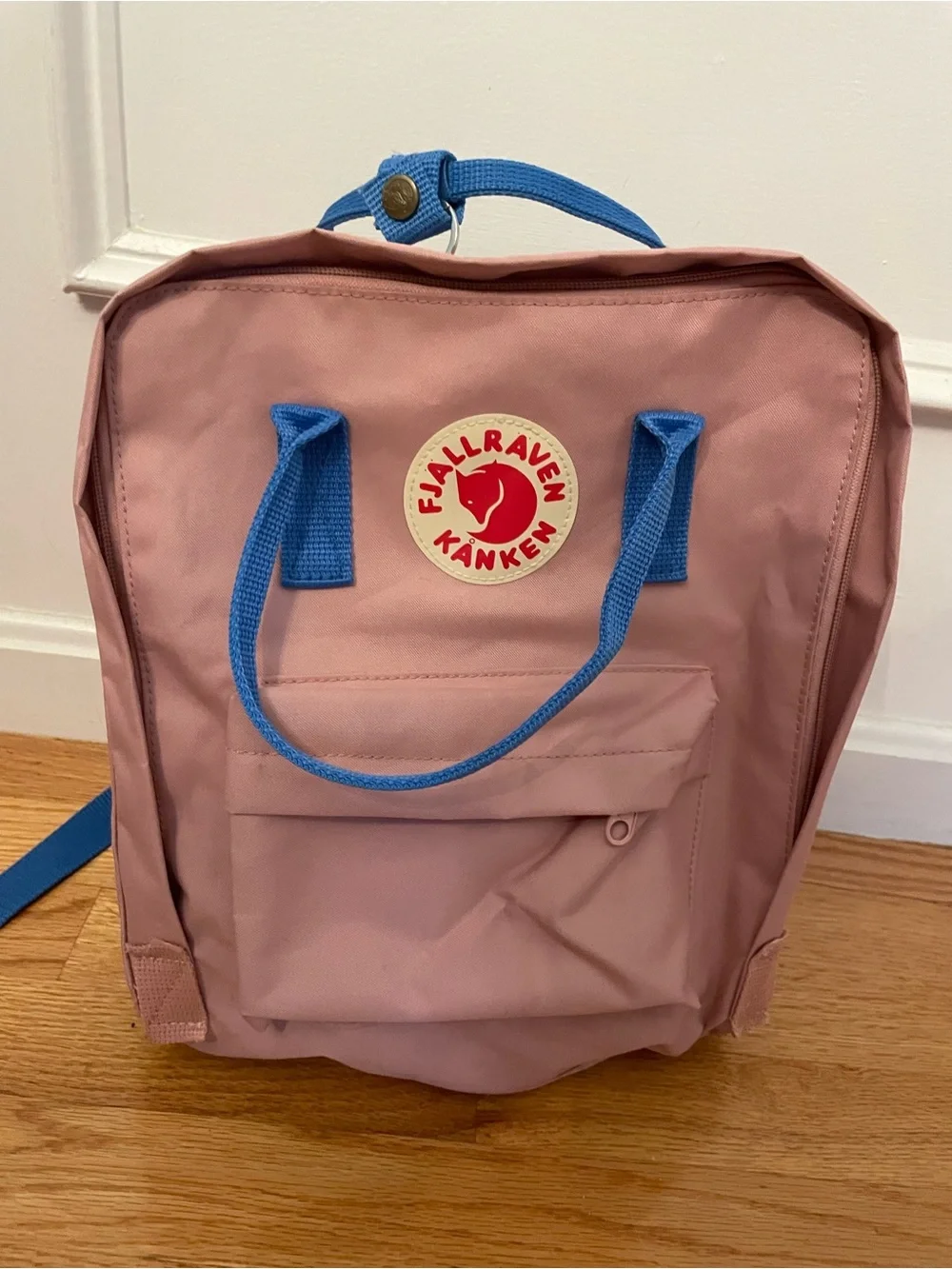 Fjallraven Kånken Pink mini Backpack with Blue Accents